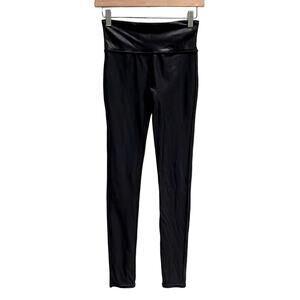 Spanx Coated Shimmer Leggings in Black Size S